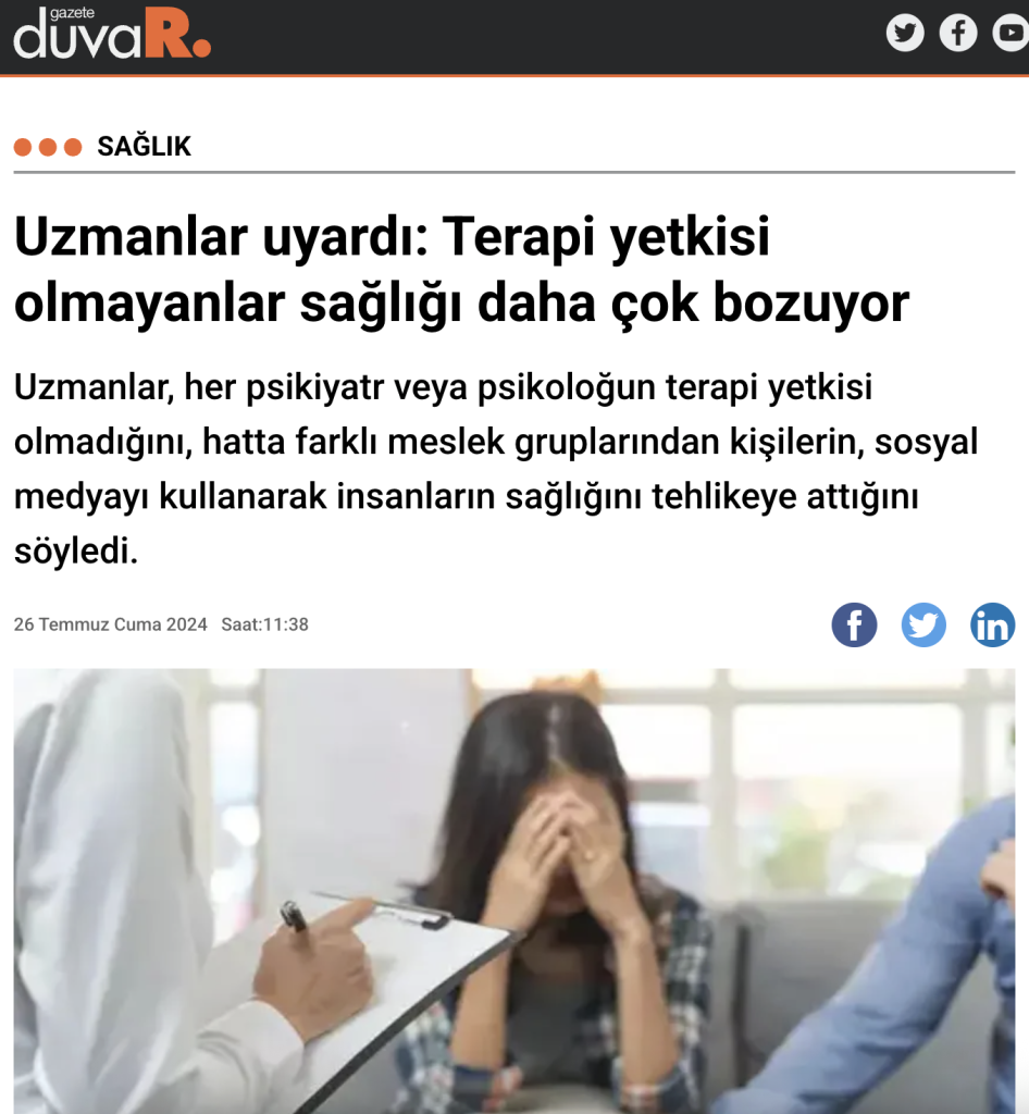 Klinik Psikolog Nihal Altıner ve Prof. Dr. Kültegin Ögel'in psikoterapi uygulamalarında yetkinlik ve etik sorumluluklar hakkında görüşlerinin yer aldığı haber görseli.